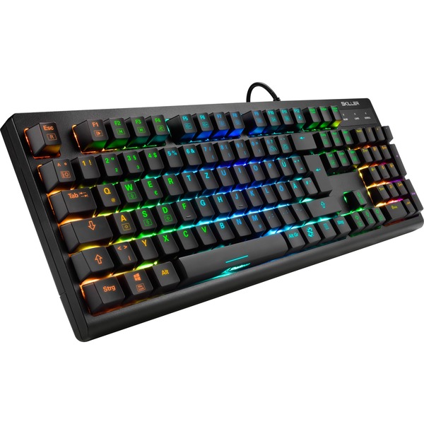 Sharkoon SKILLER SGK30 tastatur USB QWERTZ Tysk Sort, Gaming-tastatur Sort, Standard, USB, Mekanisk, QWERTZ, RGB LED, Sort