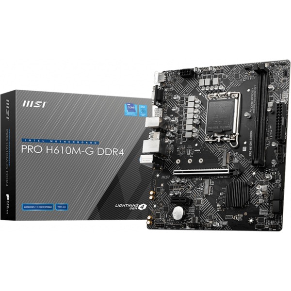 MSI H610M-G DDR4 bundkort Intel H610 LGA 1700 micro ATX Intel, LGA