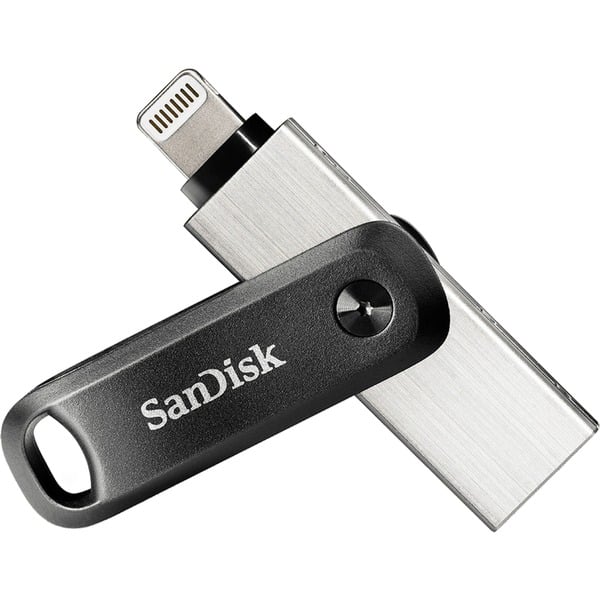 Egenskab Blaze George Stevenson SanDisk iXpand USB-nøgle 64 GB USB Type-A / Lightning 3.2 Gen 2 (3.1 Gen 2)  Sort, Sølv, USB-stik Sort/Sølv, 64 GB, USB Type-A / Lightning, 3.2 Gen 2 (3.1  Gen 2), Svirvel, Sort, Sølv