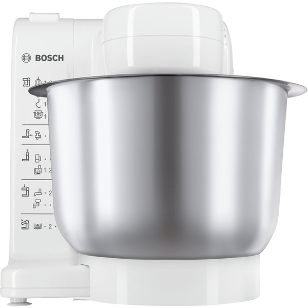 Bosch Home MUM4407 foodprocessor 500 W 3,9 L Hvid Hvid, 3,9 L, Rustfrit stål, 500 W, 220-240 V, 50 - 60 Hz