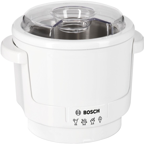 eskalere egoisme pakke Bosch Home MUZ5EB2 tilbehør til mixer og foodprocessor, Ismaskine Hvid,  Hvid, Plast, Bosch MUM5, 180 mm, 180 mm, 180 mm