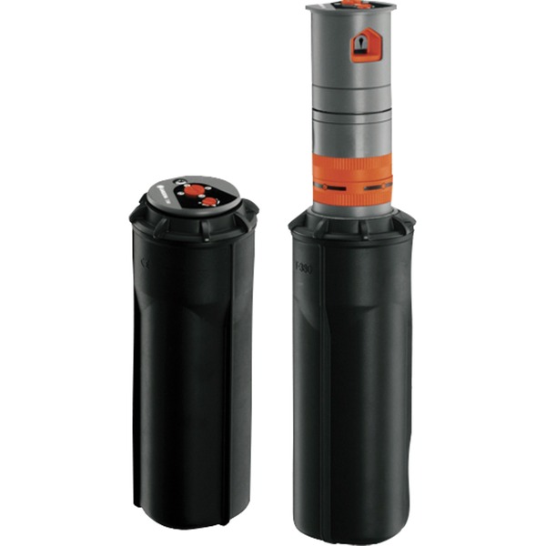 GARDENA T 380 popup sprinkler vandsprinkler Sort grå, rækkevidde 6 11 m