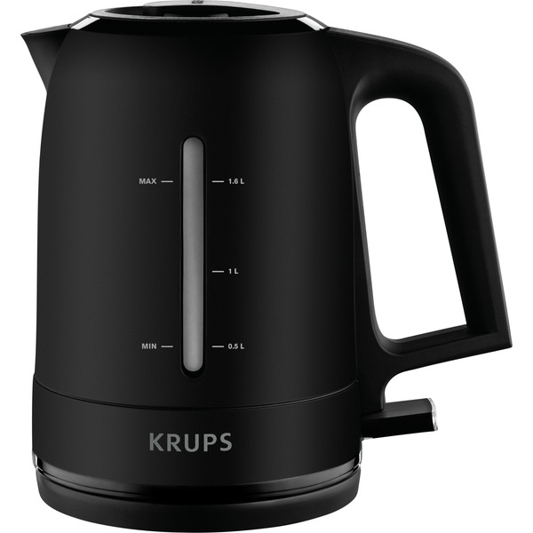 Krups BW2448 elkedel L Sort, 1,6 Sort, Plast, Vandmåler, Filtrering
