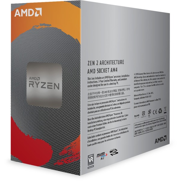 AMD Ryzen 5 3600 processor 3,6 GHz 32 MB L3 Kasse AMD Ryzen 5, Stik AM4, PC, 7 nm, AMD, 3,6 GHz, boxed