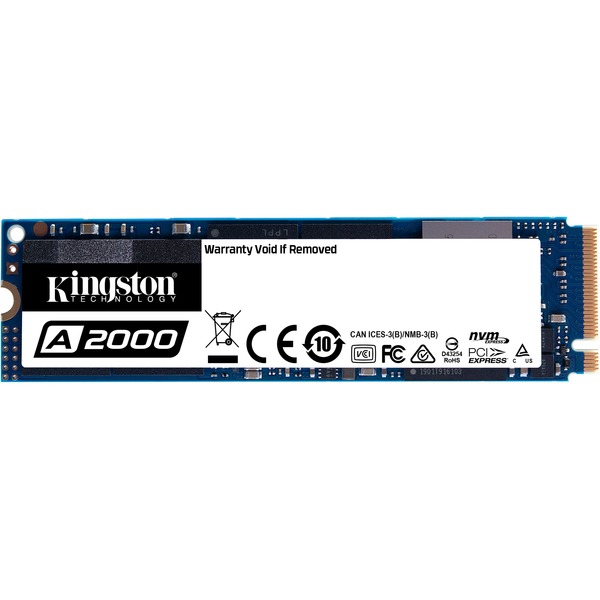 Kingston A2000 M.2 1000 GB PCI Express 3.0 3D NAND NVMe, Solid state-drev 1000 GB, M.2, 2200 MB/s