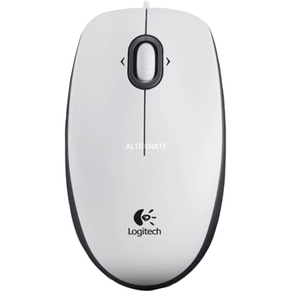 Logitech B100 Optical Usb Mouse f/ Bus mus Ambidextrous USB Type-A Optisk 800 Hvid,