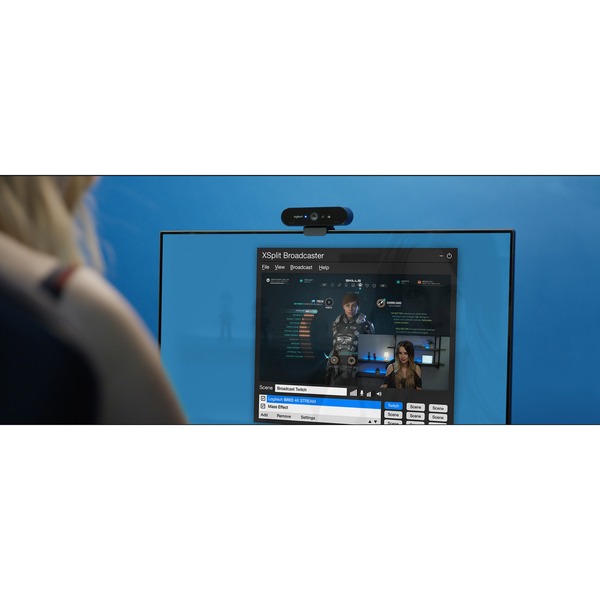 Logitech BRIO STREAM webcam 4096 x 21060 pixel USB 3.2 Gen 1 (3.1 Gen 1) Sort Sort, 4096 x 21060 pixel, 60 fps, 1080p, USB 3.2 Gen 1 (3.1 Gen 1), Sort, Klip