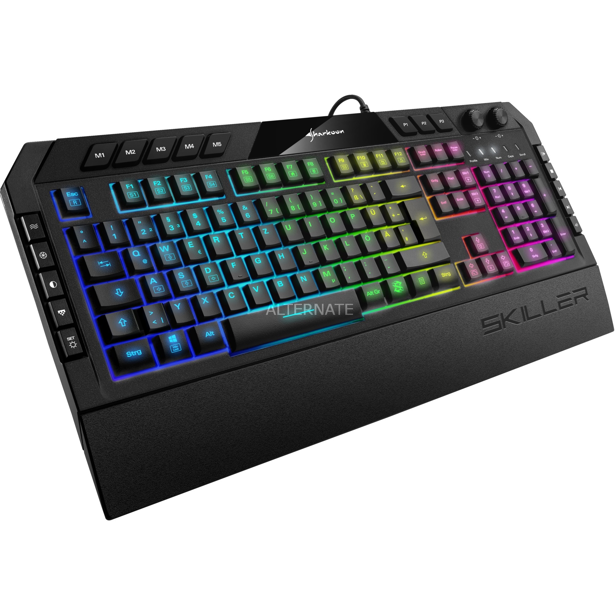 Sharkoon Skiller Sgk5 Tastatur Usb Qwertz Tysk Sort Gaming Keyboard Sort Standard Usb Mekanisk Qwertz Rgb Led Sort